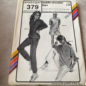 Vintage Stretch & Sew Pattern Saddle Shoulder Tops